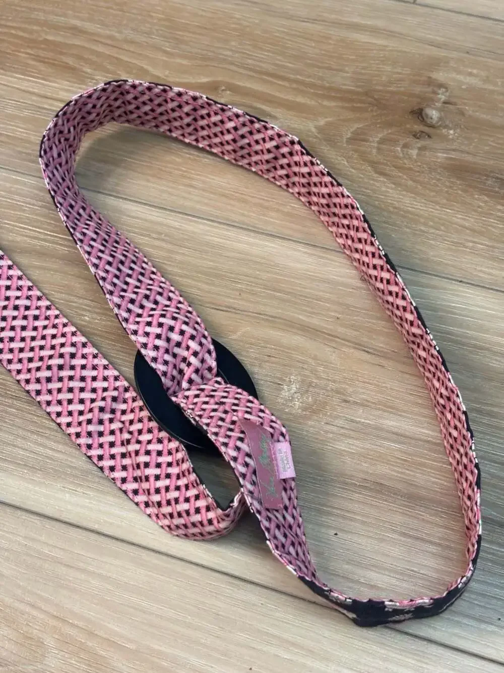 Vera Bradley Pink Elephant Paisley Lattice Design Reversible Fabric Belt with Wo